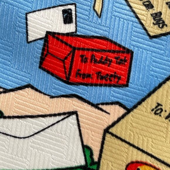 Looney Tunes Neck Tie Bugs Bunny Airplane USPS Stamp Collection Vintage 90's - Picture 3 of 14